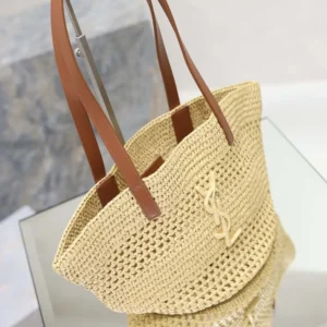 Saint Laurent YSL Women Panier Small In Raffia 868565GAA