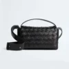 Bottega Veneta Men Intrecciato Mini Bag With Flap Black