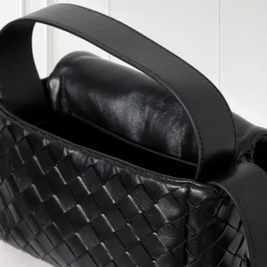 Bottega Veneta Men Intrecciato Mini Bag With Flap Black