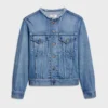 Celine Men Collarless Denim Jacket RV1T1930F