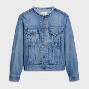 Celine Men Collarless Denim Jacket RV1T1930F