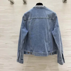 Celine Men Collarless Denim Jacket RV1T1930F
