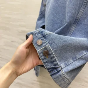 Celine Men Collarless Denim Jacket RV1T1930F