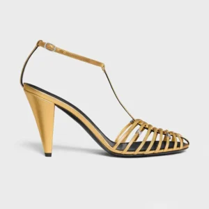 Celine Women Cage Feeled Sandal in Laminated Lambskin 366573915C