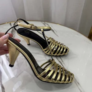 Celine Women Cage Feeled Sandal in Laminated Lambskin 366573915C