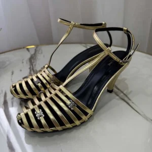Celine Women Cage Feeled Sandal in Laminated Lambskin 366573915C