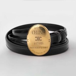 Celine Women Mini Maison Celine Belt in Taurillon Leather B10543A01