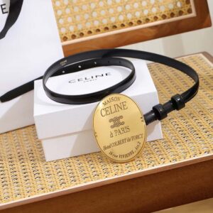 Celine Women Maison Celine Belt 13Mm in Taurillon Leather B10543A01