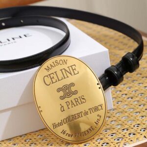 Celine Women Maison Celine Belt 13Mm in Taurillon Leather B10543A01