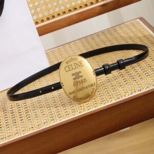 Celine Women Maison Celine Belt 13Mm in Taurillon Leather B10543A01