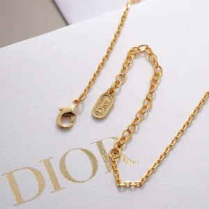 Dior Women CD Disco Necklace Gold-Finish Metal and Crystals