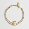 Dior Women Médaillon Bracelet Gold-Finish Metal and Crystals