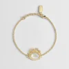 Dior Women Médaillon Bracelet Gold-Finish Metal and White Mother-of-Pearl