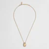 Dior Women Médaillon Necklace Gold-Finish Metal and Crystals