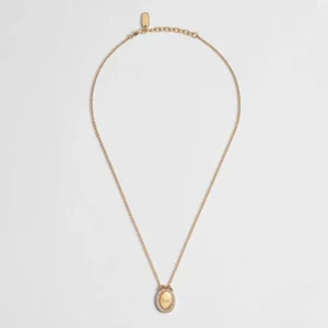 Dior Women Médaillon Necklace Gold-Finish Metal and Crystals