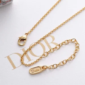 Dior Women Médaillon Necklace Gold-Finish Metal and Crystals