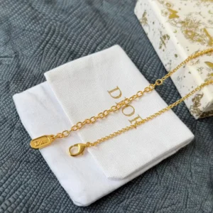 Dior Women Médaillon Necklace Gold-Finish Metal and White Mother-of-Pearl