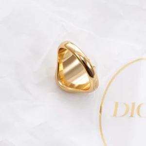 Dior Women Médaillon Ring Gold-Finish Metal and Crystals