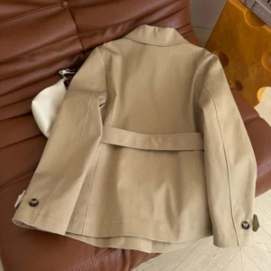Dior Women Peplum Jacket Beige Cotton and Silk Gabardine