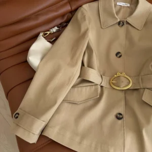 Dior Women Peplum Jacket Beige Cotton and Silk Gabardine