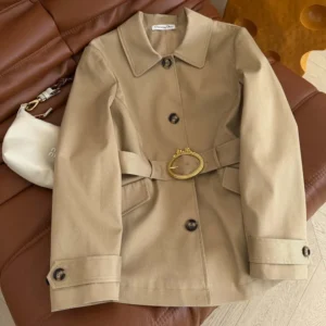 Dior Women Peplum Jacket Beige Cotton and Silk Gabardine