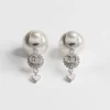 Dior Women Tribales Earrings Silver-Finish Metal White Resin Pearls and Crystals 10 Dior Women Tribales Earrings Silver-Finish Metal White Resin Pearls and Crystals