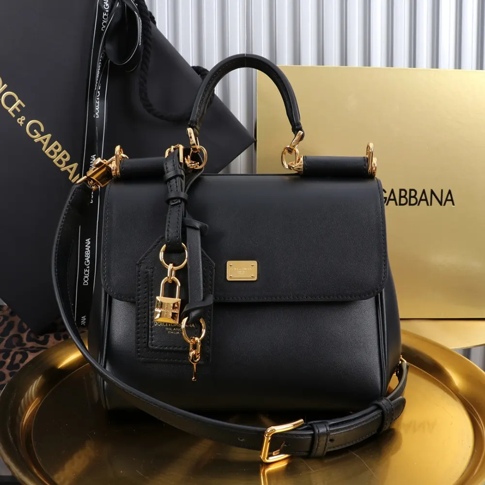 Dolce Gabbana D&G Women My Sicily Plongé Leather Top Handle Bag 2 Dolce Gabbana D&G Women My Sicily Plongé Leather Top Handle Bag