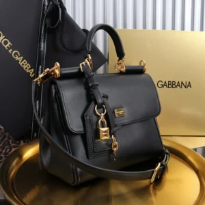 Dolce Gabbana D&G Women My Sicily Plongé Leather Top Handle Bag