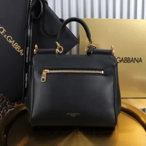 Dolce Gabbana D&G Women My Sicily Plongé Leather Top Handle Bag