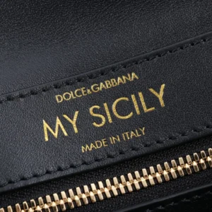 Dolce Gabbana D&G Women My Sicily Plongé Leather Top Handle Bag