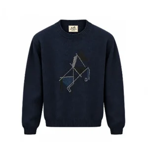 Hermes Men Cashmere Cheval Tangram Crewneck Sweater