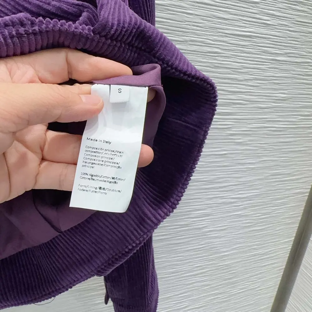 Loewe Women Jacket In Cotton Corduroy Purple 9 Loewe Women Jacket In Cotton Corduroy Purple