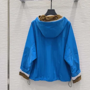 Loewe Women Jacket In Technical Shell Blue