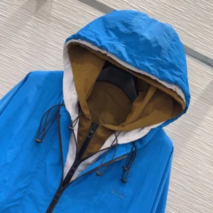 Loewe Women Jacket In Technical Shell Blue