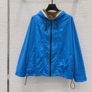 Loewe Women Jacket In Technical Shell Blue
