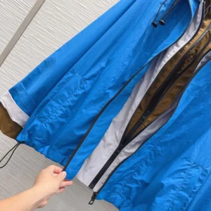 Loewe Women Jacket In Technical Shell Blue