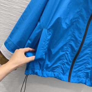 Loewe Women Jacket In Technical Shell Blue