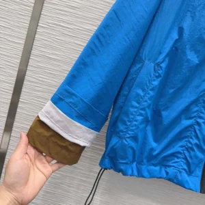 Loewe Women Jacket In Technical Shell Blue