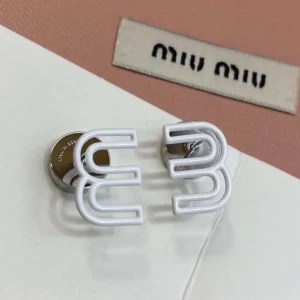 Miu Miu Women Metal Earrings with Miu Miu Logo 5IO514