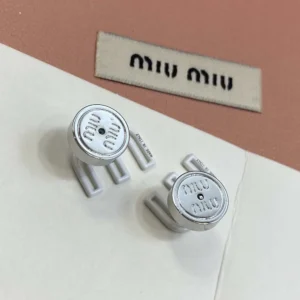 Miu Miu Women Metal Earrings with Miu Miu Logo 5IO514