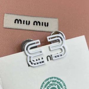 Miu Miu Women Metal Earrings with Miu Miu Logo 5IO514