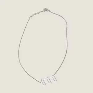Miu Miu Women Metal Necklace with Miu Miu Logo 5IC354