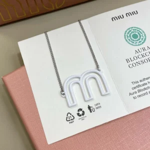 Miu Miu Women Metal Necklace with Miu Miu Logo 5IC354