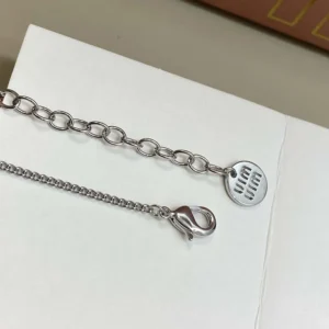 Miu Miu Women Metal Necklace with Miu Miu Logo 5IC354