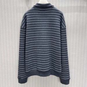 Miu Miu Women Striped Cotton Fleece Jacket MJLA69