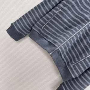 Miu Miu Women Striped Cotton Fleece Jacket MJLA69