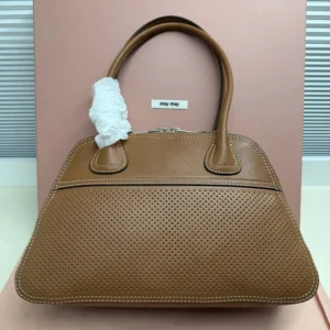 Miu Miu Women Vivant Leather Bag-Caramel 5BB199