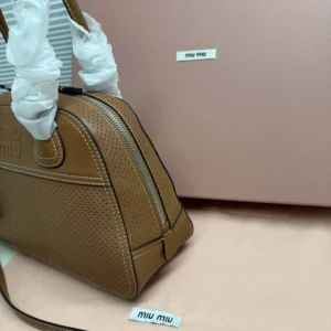 Miu Miu Women Vivant Leather Bag-Caramel 5BB199