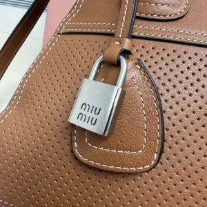 Miu Miu Women Vivant Leather Bag-Caramel 5BB199