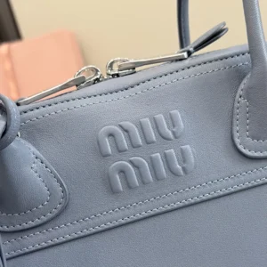 Miu Miu Women Vivant Nappa Leather Bag Aviation Blue 5BB199